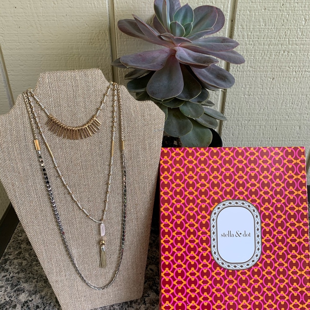 S&D Riad Layering Necklace 3-Piece in One Gift Box